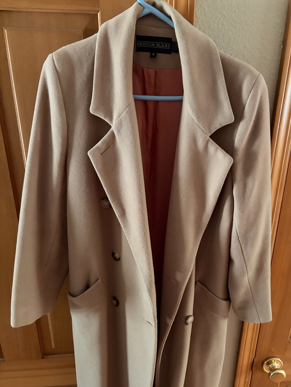 Kristen Blake Women's Long Camel Coat